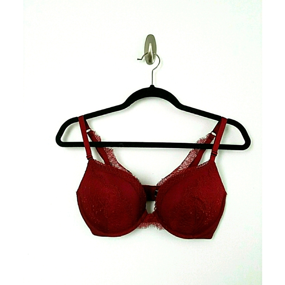Victoria's Secret Red Lace Pushup Bra 34D